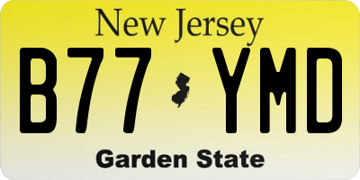 NJ license plate B77YMD