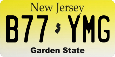 NJ license plate B77YMG