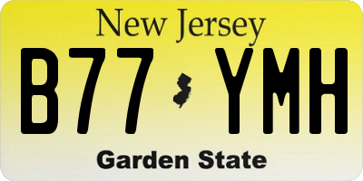 NJ license plate B77YMH