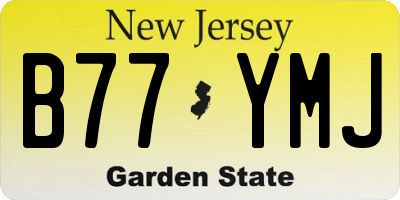 NJ license plate B77YMJ