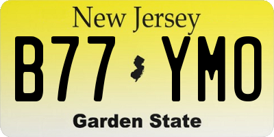 NJ license plate B77YMO