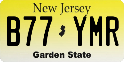 NJ license plate B77YMR