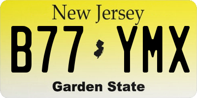 NJ license plate B77YMX