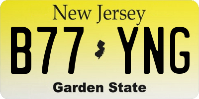 NJ license plate B77YNG