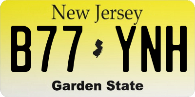 NJ license plate B77YNH