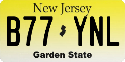 NJ license plate B77YNL
