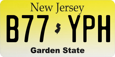 NJ license plate B77YPH