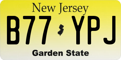 NJ license plate B77YPJ