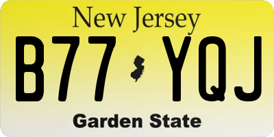 NJ license plate B77YQJ