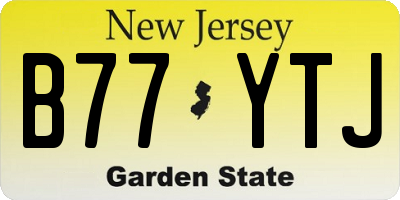 NJ license plate B77YTJ