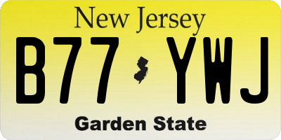 NJ license plate B77YWJ