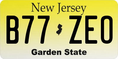 NJ license plate B77ZEO