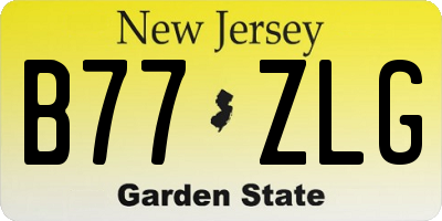 NJ license plate B77ZLG