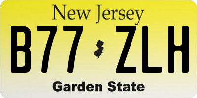 NJ license plate B77ZLH