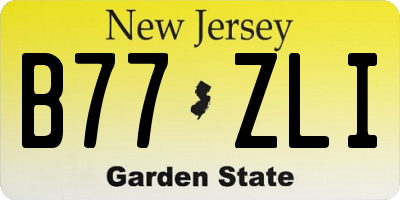 NJ license plate B77ZLI