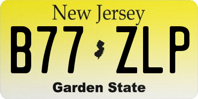 NJ license plate B77ZLP