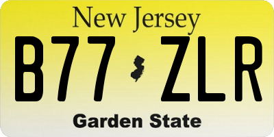 NJ license plate B77ZLR
