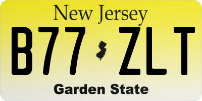 NJ license plate B77ZLT