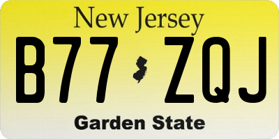 NJ license plate B77ZQJ