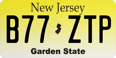 NJ license plate B77ZTP
