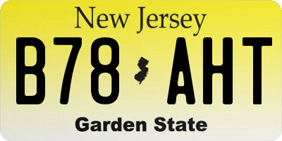 NJ license plate B78AHT