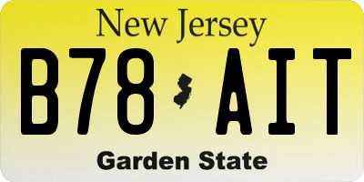 NJ license plate B78AIT
