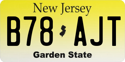 NJ license plate B78AJT