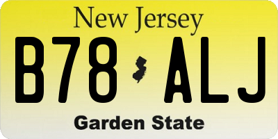 NJ license plate B78ALJ