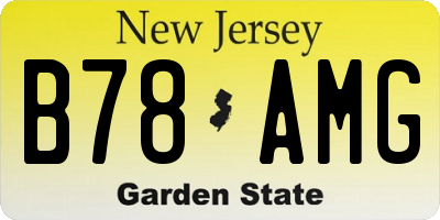 NJ license plate B78AMG
