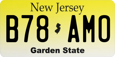 NJ license plate B78AMO