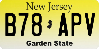 NJ license plate B78APV