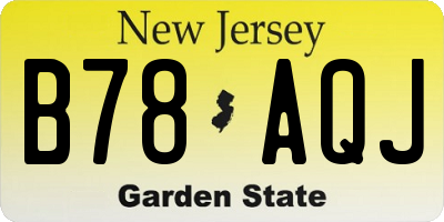 NJ license plate B78AQJ