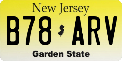 NJ license plate B78ARV