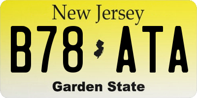 NJ license plate B78ATA