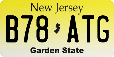 NJ license plate B78ATG