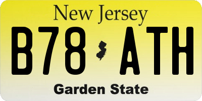 NJ license plate B78ATH