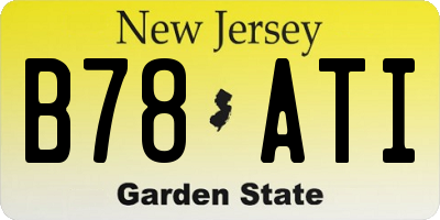 NJ license plate B78ATI