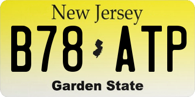 NJ license plate B78ATP