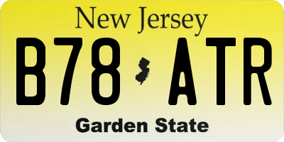 NJ license plate B78ATR