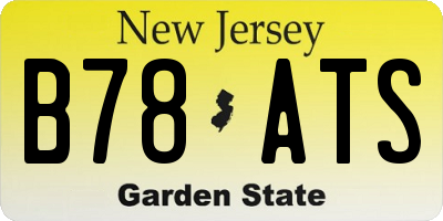 NJ license plate B78ATS