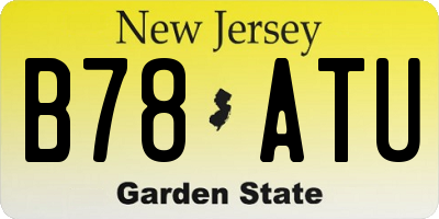 NJ license plate B78ATU