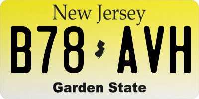 NJ license plate B78AVH