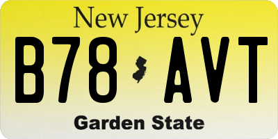 NJ license plate B78AVT