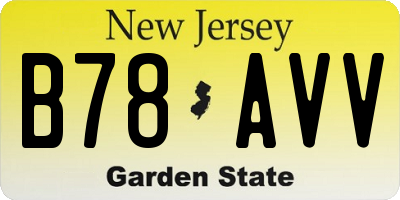 NJ license plate B78AVV