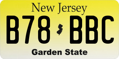 NJ license plate B78BBC