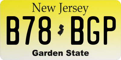 NJ license plate B78BGP