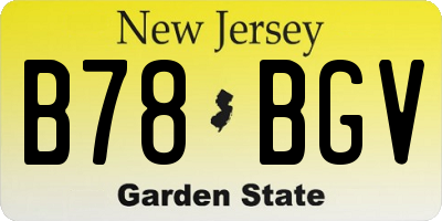 NJ license plate B78BGV