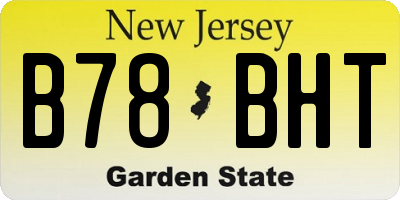 NJ license plate B78BHT