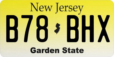 NJ license plate B78BHX