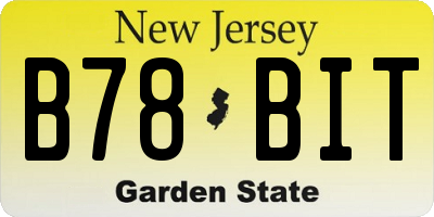 NJ license plate B78BIT
